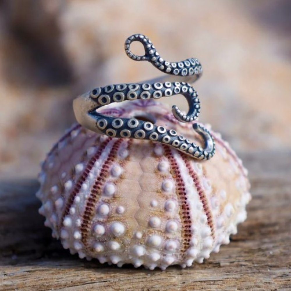 Silver Octopus Ring